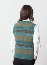 Load image into Gallery viewer, Fair Isle Vest in Army