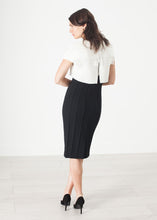 Load image into Gallery viewer, Layered Contrast Dress in Cream/Black